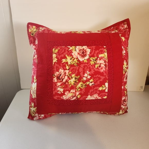 Cottagecore Floral Duck Down Filled Soft Bed Throw Pillow Cushion Farmhouse Home - Picture 3 of 5